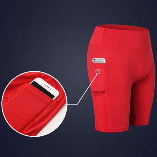 All Seasons Yoga Shorts Stretchable With Phone Pocket-Crafty Monkey