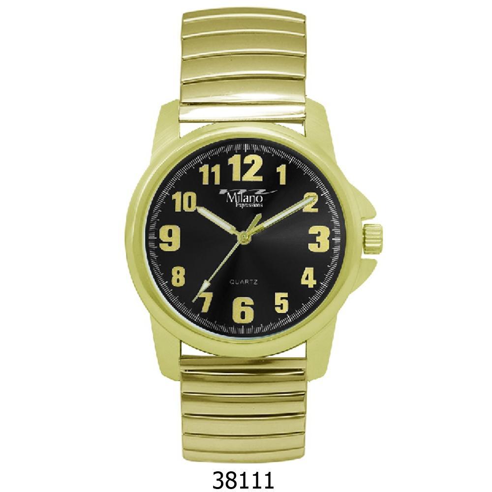 M Milano Expressions Gold Flex Band Watch With Black Dial-Crafty Monkey