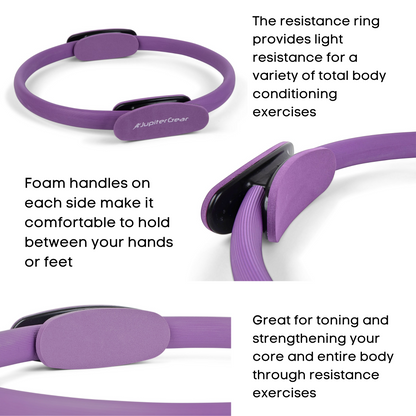 Pilates Resistance Ring for Strengthening Core Muscles-Crafty Monkey