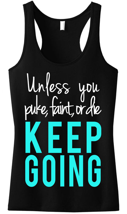 KEEP GOING Workout Tank Top-Crafty Monkey