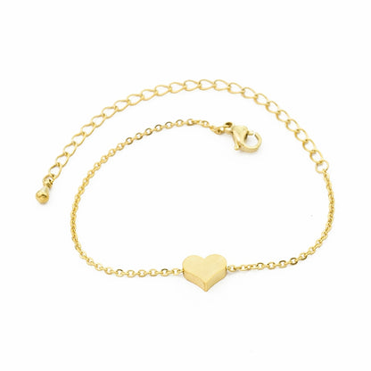 Tiny Heart Bracelet For Women Stainless Steel-Crafty Monkey