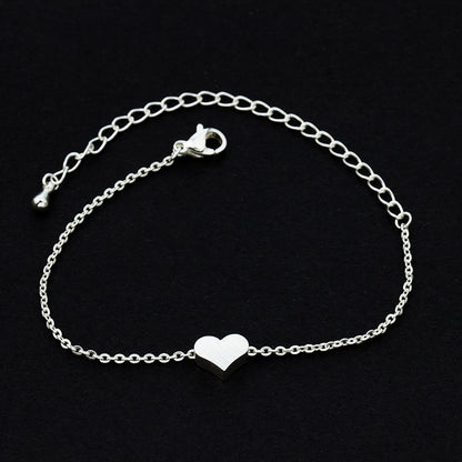 Tiny Heart Bracelet For Women Stainless Steel-Crafty Monkey