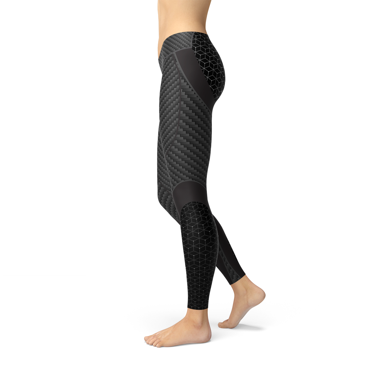 Womens Carbon Fiber Sports Leggings-Crafty Monkey