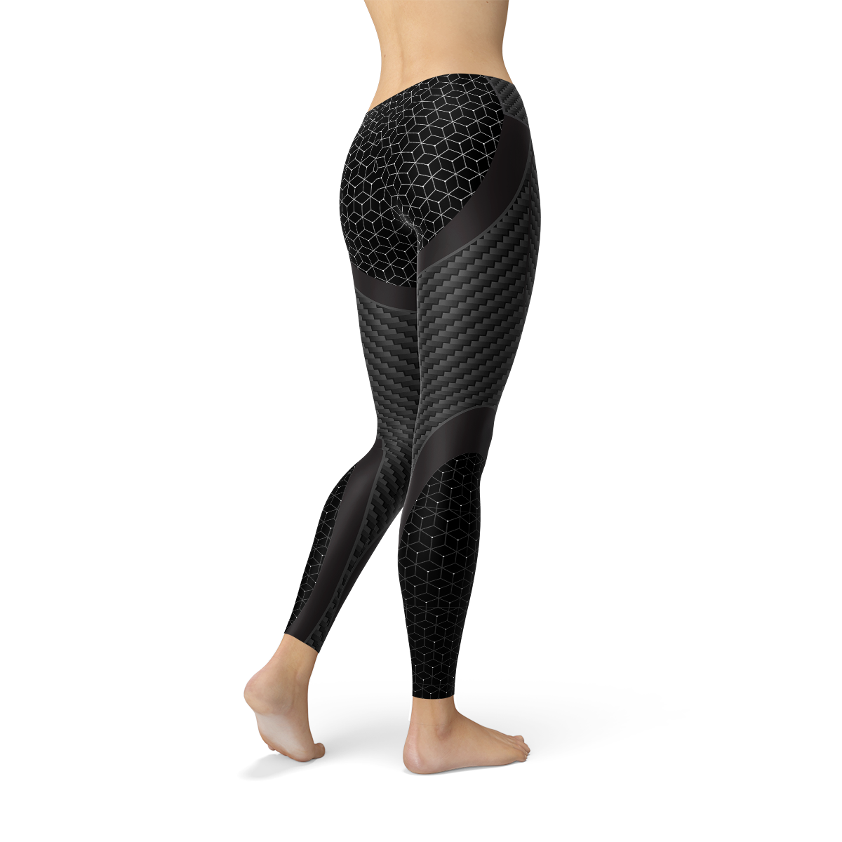 Womens Carbon Fiber Sports Leggings-Crafty Monkey