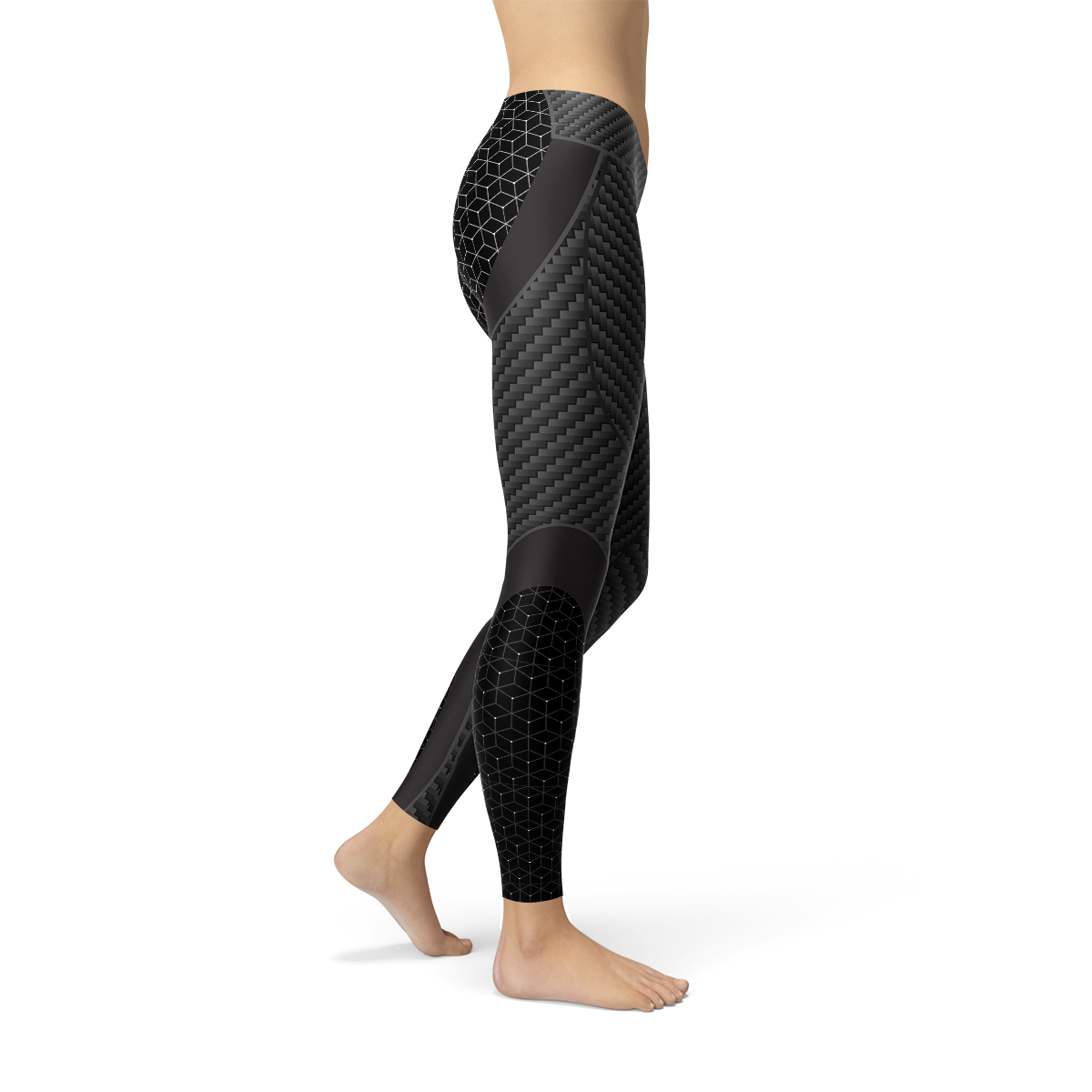 Womens Carbon Fiber Sports Leggings-Crafty Monkey