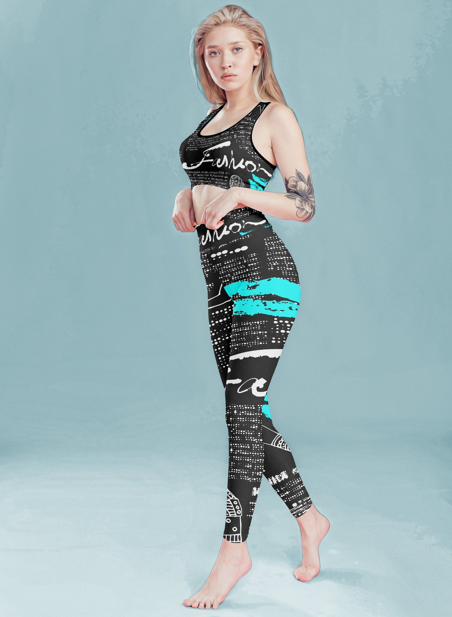 Black Fashion Fitness Set-Crafty Monkey