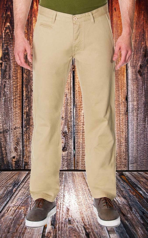 Men's Khaki Chino Pant-Crafty Monkey