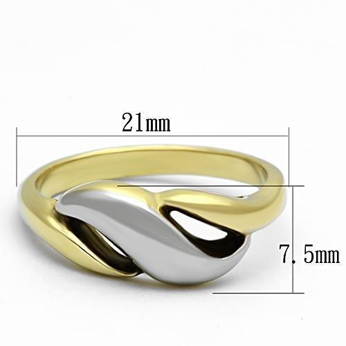 Two-Tone IP Gold (Ion Plating) Stainless Steel Ring-Crafty Monkey