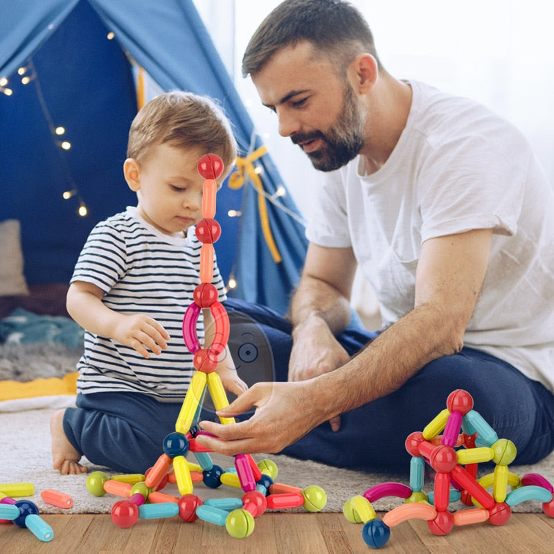 Kids Magnetic Constructor Blocks-Crafty Monkey